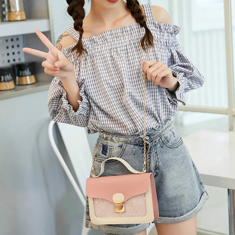 Women's Sequined Star Print Shoulder Bag