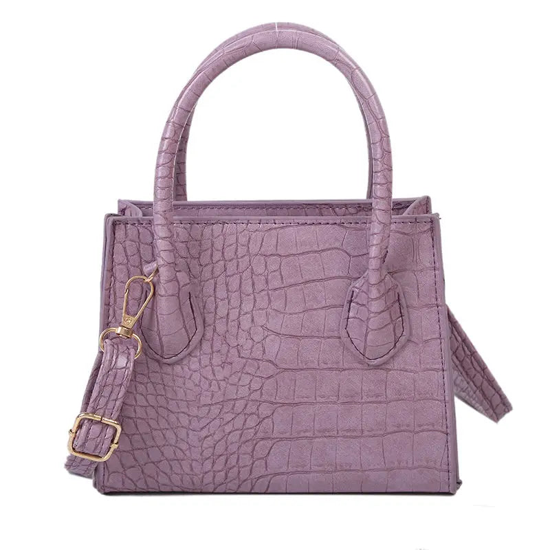 Crocodile Pattern PU Leather Crossbody Bags for Women Chain Shoulder Handbag
