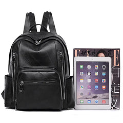 Leather Backpack High Female Shoulder Bag Casual Backpack Purse School Bag