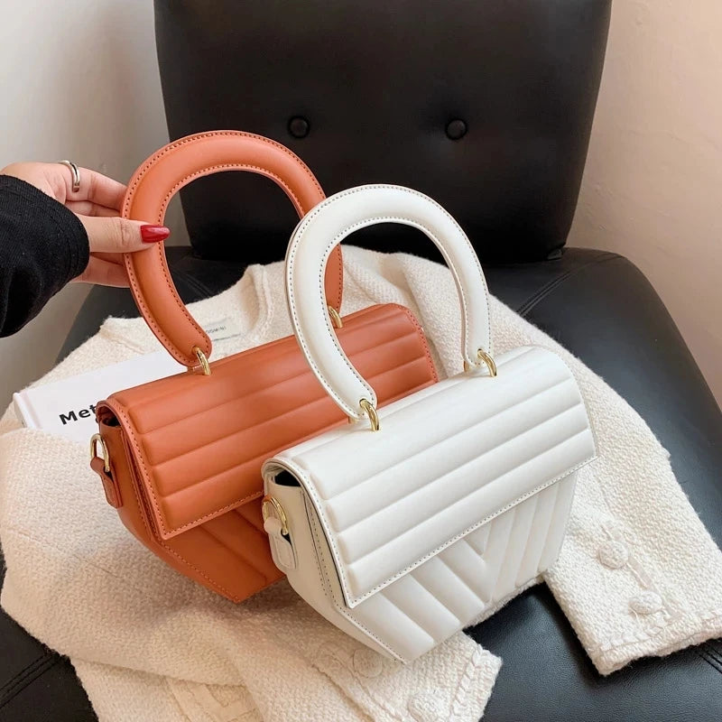 Women's Tote Bag PU Leather Handbag Shoulder Messenger Ins Bag