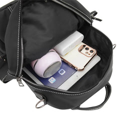 Matte PU Leather Backpack for Teenage Girls