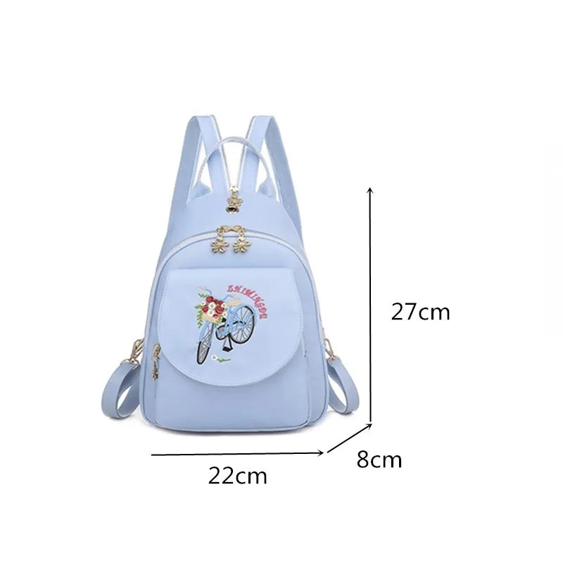 Candy Colors Backpacks Women Oxford Cloth High School Bags Teenage Girl Rucksack