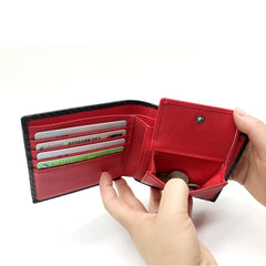 Carbon Fiber Men's Leather Wallet Long Wallet Women's Short Wallet
