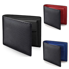 Carbon Fiber Men's Leather Wallet Long Wallet Women's Short Wallet