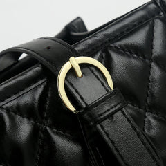 Stylish Quilted PU Leather Shoulder Tote Bag for Women