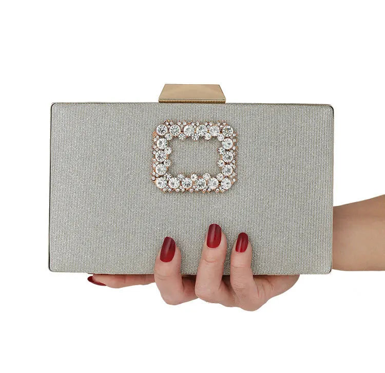 Rhinestone Evening Clutch Bag Chain Shoulder Handbag