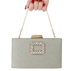 Rhinestone Evening Clutch Bag Chain Shoulder Handbag