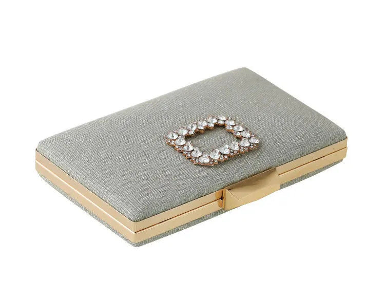 Rhinestone Evening Clutch Bag Chain Shoulder Handbag