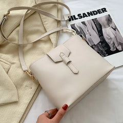 Large Capacity Women's Bucket Bag PU Leather Shoulder Bag Crossbody