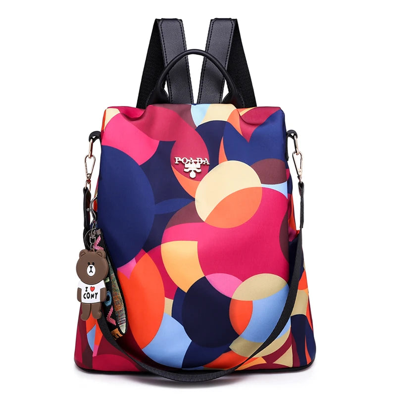 Anti Theft Waterproof Oxford Backpack for Teen Girls
