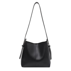 Vintage Messenger Bucket Bags for Women, Casual Solid Composite Bags