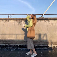 Retro Knitted Woven Vest Bag Portable Shoulder Bag for Women