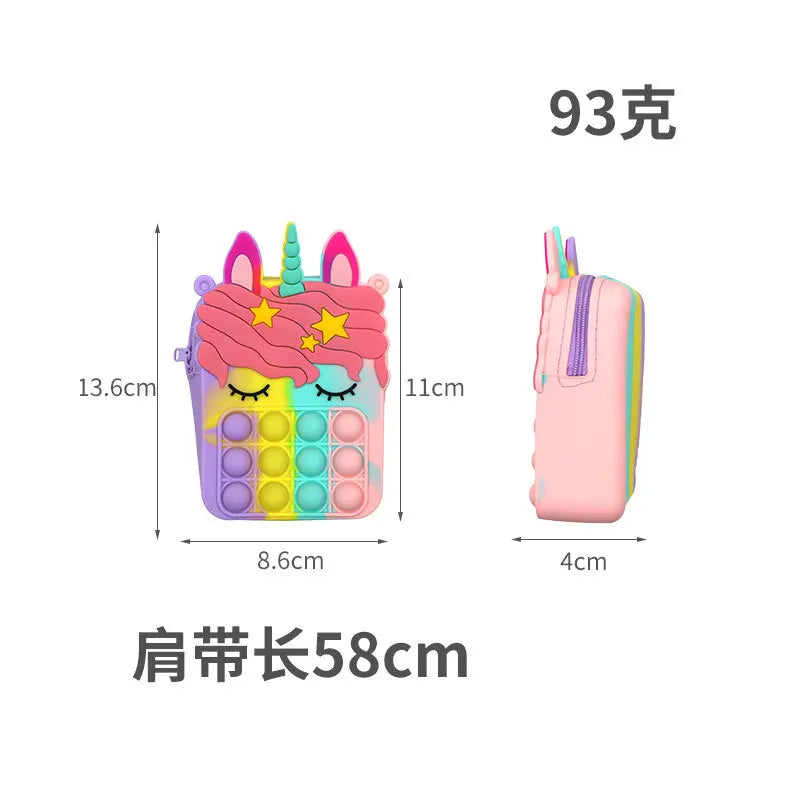 Silicone Bag Girl Zero Wallet Puzzle Press Decompression Jelly Purse