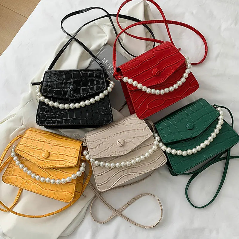 Square Handbags For Women Vintage Crossbody Bag