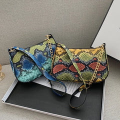 Stone Pattern Chain Shoulder Crossbody Bag