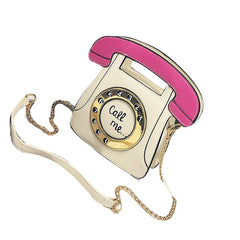 Telephone Shaped Shoulder Bag Retro Crossbody