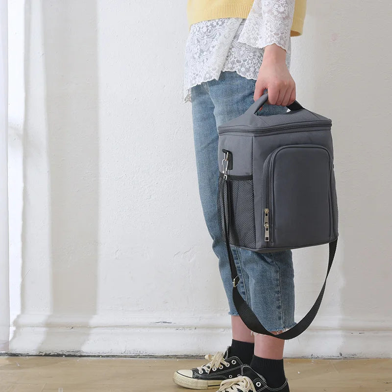 Waterproof Thermal Lunch Bag For Women Men Reusable Picnic Shoulder Bags