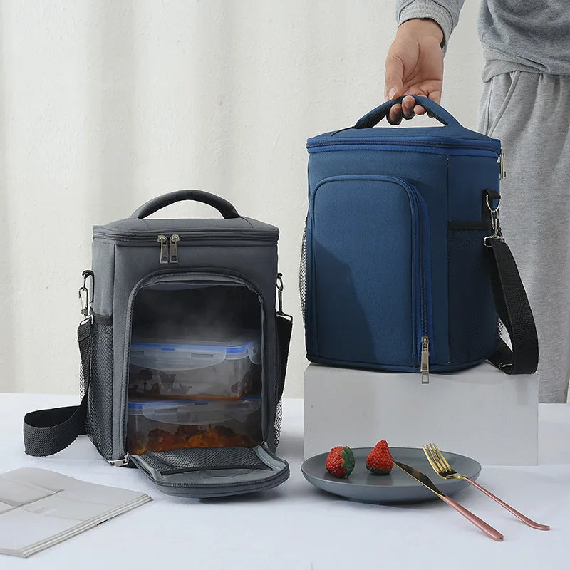 Waterproof Thermal Lunch Bag For Women Men Reusable Picnic Shoulder Bags