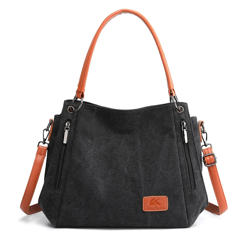 Canvas Messenger Bag Women's Purse Lady Shoulder Beach Top-Handle Bag
