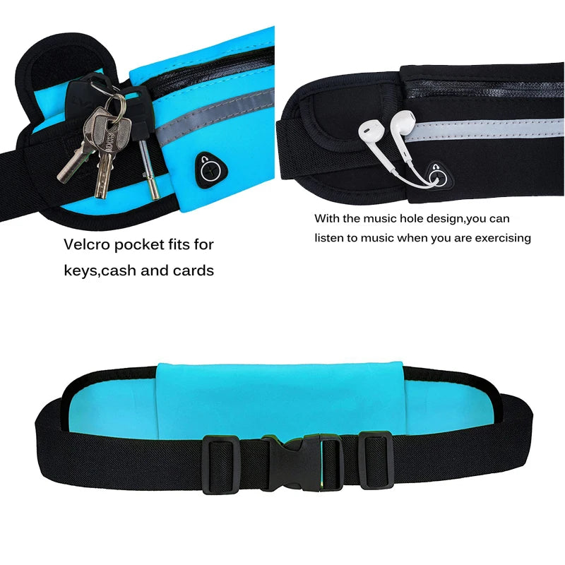 Women's Mini Fanny Pack Waist Bag USB Travel Waterproof Phone Belt Bags