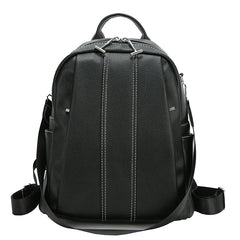 Women Leather Backpack Vintage Style Solid Bagpack Girls Preppy