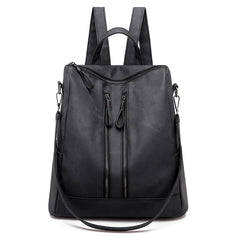 Multifunction Women Leather Backpack Female Shoulder Bag