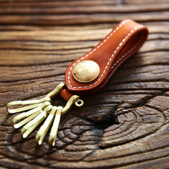 Men's Leather Key Wallet Holder Vintage Waist Keychain Organizer