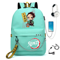USB Rechargeable Ghost Slayer Demon Slayer Girl School Bag