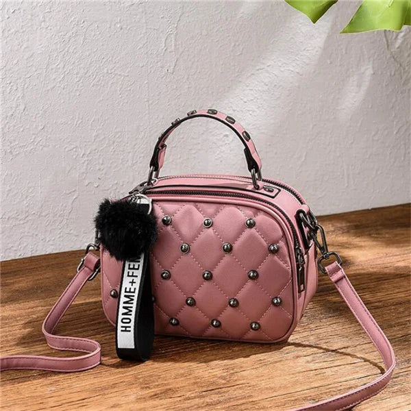 Rivet Handbags Travel Bag Mini Leather Crossbody Bags for Women