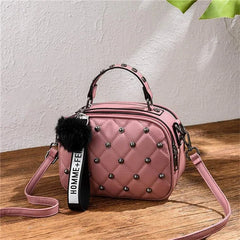 Rivet Handbags Travel Bag Mini Leather Crossbody Bags for Women
