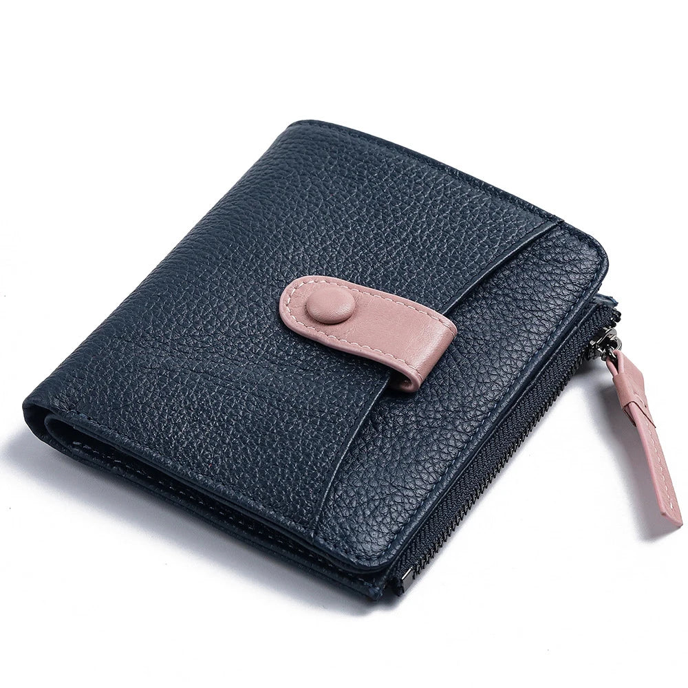 Hot Leather Wallet Female Famous Wallet Case Cow Leather Purse