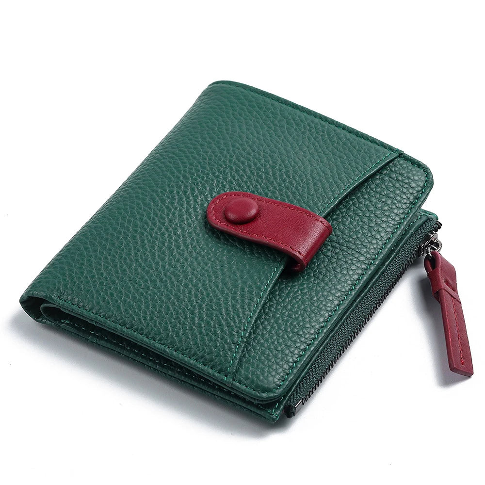 Hot Leather Wallet Female Famous Wallet Case Cow Leather Purse