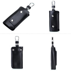 Leather Key Holder Case Wallet Keychain Men Women