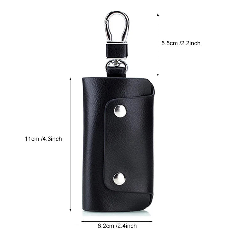 Leather Key Holder Case Wallet Keychain Men Women