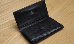 Woven Leather Key Holder Men's Key Wallet