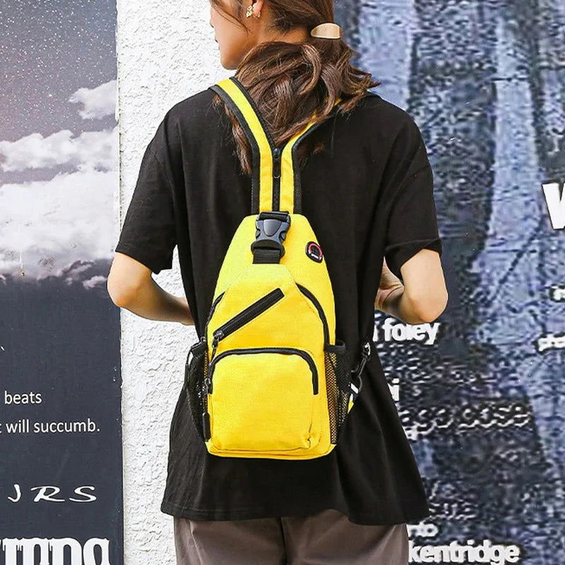 Shoulder Bag Unisex Chest Bag Multi-Functional Backpack Travel Pack