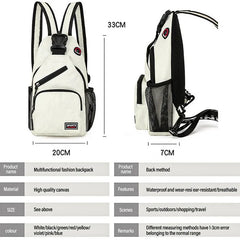 Shoulder Bag Unisex Chest Bag Multi-Functional Backpack Travel Pack