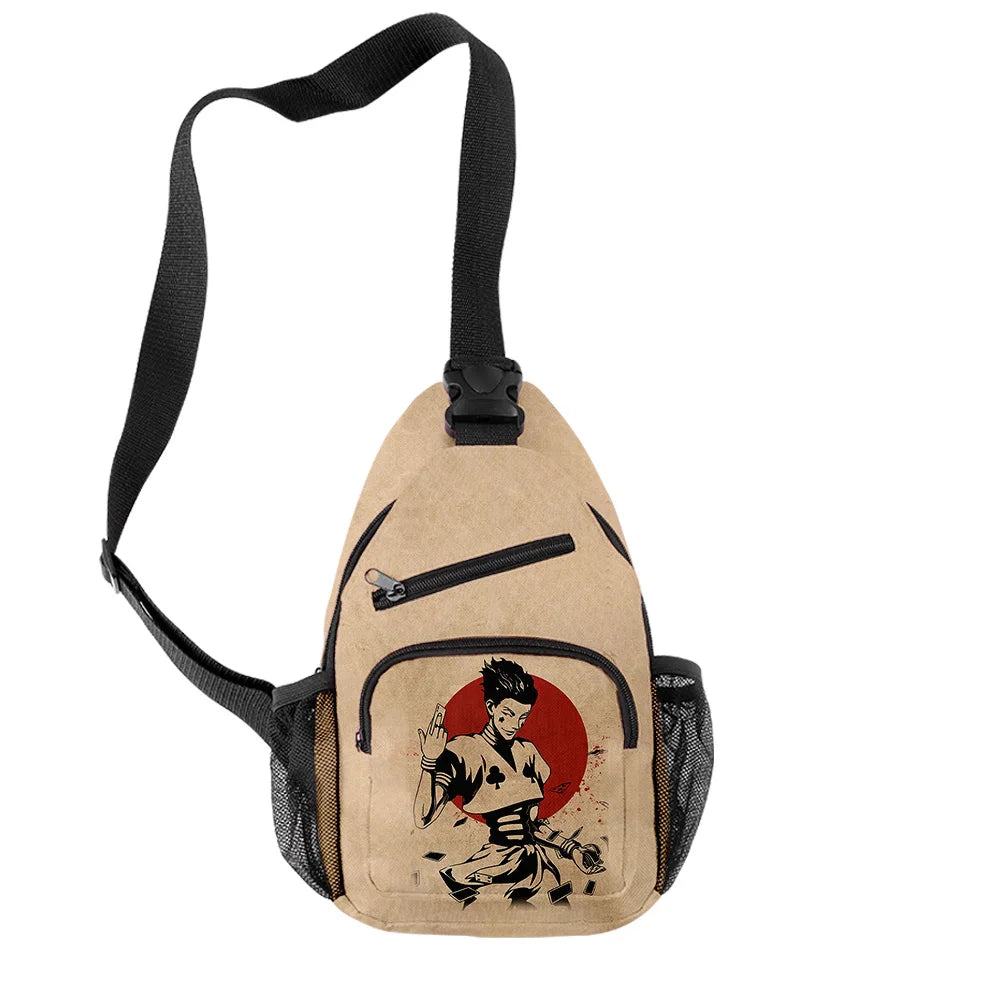Hunter X Hunter Kids Chest Bag 3D Cartoon Oxford Crossbody Shoulder Bag