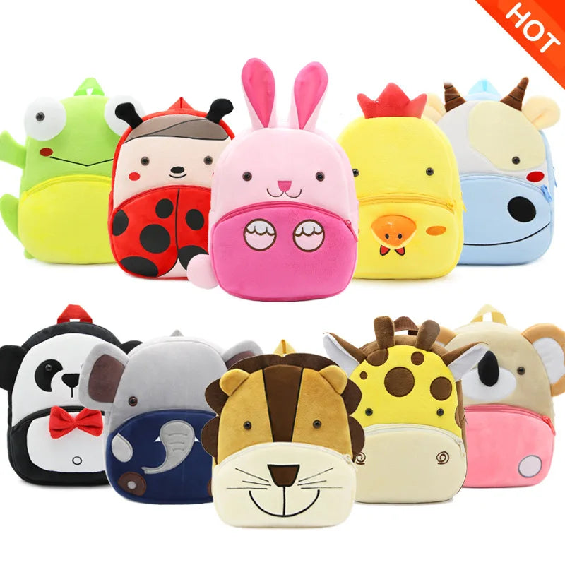 Kids Cartoon Monkey Backpack Kindergarten Children Mochila Infant School Bags