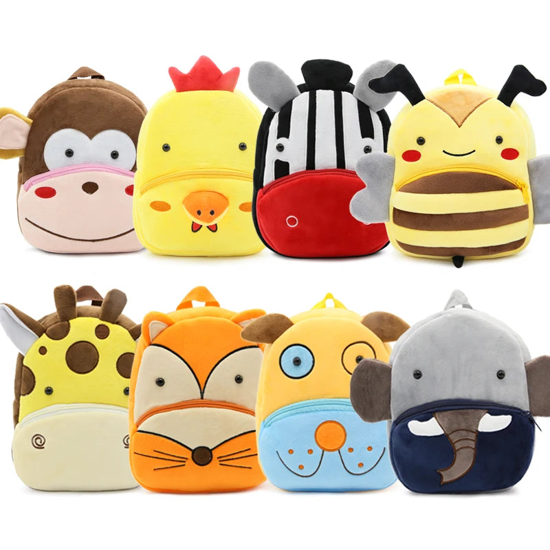 Kids Cartoon Monkey Backpack Kindergarten Children Mochila Infant School Bags