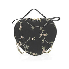 Embroidery Lace Shoulder Bag Heart-shaped Chain Bag