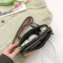 Small Shoulder Bag for Women, Top Phone Pocket, Rainbow Design