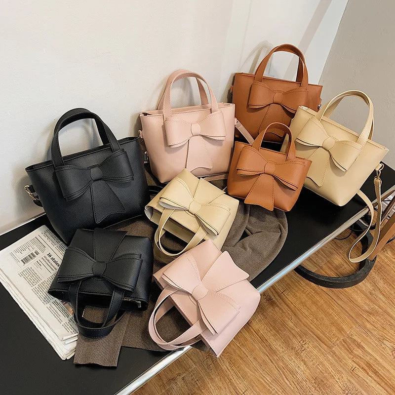 Pink Mother Daughter Bow Cross-body Bag