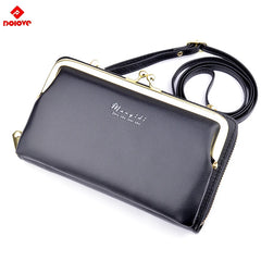 Women Soft Leather Cell Phone Pocket Top Purse Feminine Pack Small Package