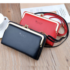Women Soft Leather Cell Phone Pocket Top Purse Feminine Pack Small Package