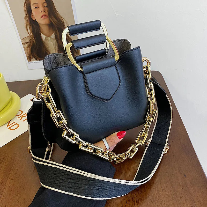 Women's PU Leather Crossbody Bags with Short Handle - Small Shoulder Purses