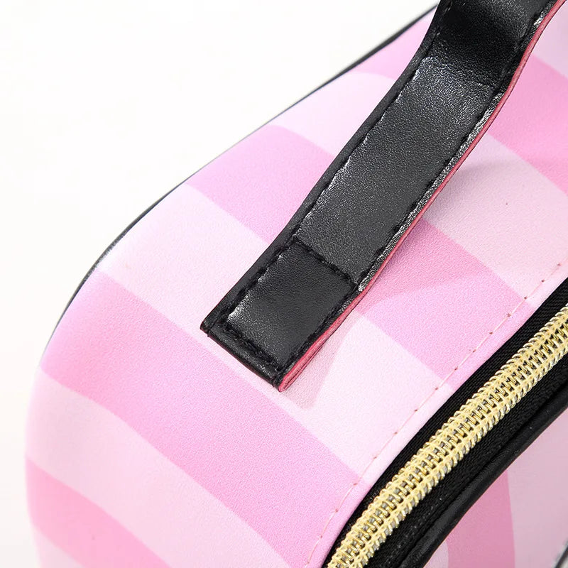 Makeup Case Leather Portable Women Cosmetic Bag Multifunction Travel Toiletry