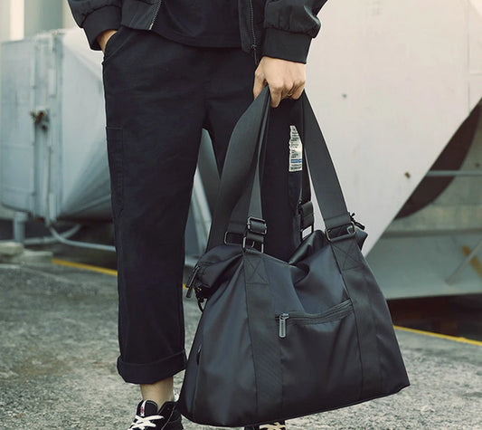 Men's Nylon Travel Bag Large Capacity Luggage Lightweight Shoulder Tote