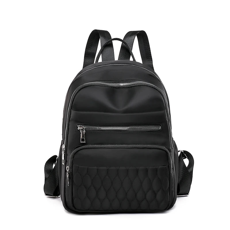 Nylon School Bag Teen Girl Shoulder Backpack Female