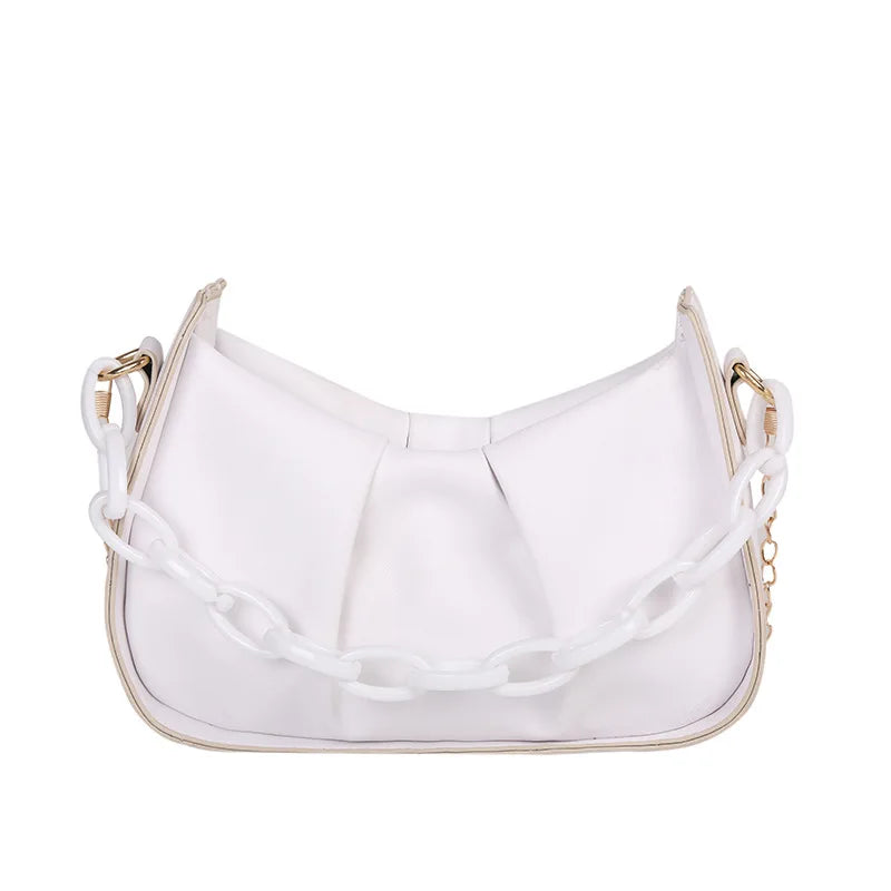 Women's Shoulder Bags Summer Fold Chain Cloud Handbags